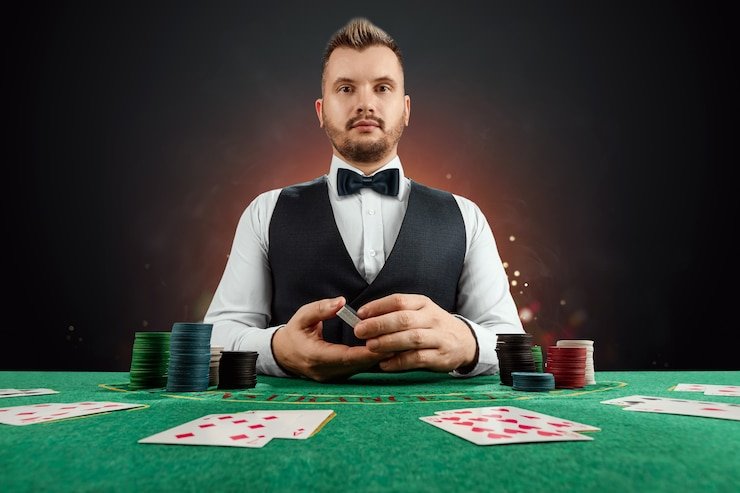Layout meja taruhan untuk pilihan nomor dan kombinasi Area taruhan European Roulette di meja kasino pecah500